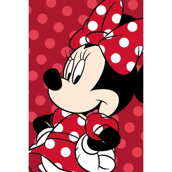 Crvena deka za bebe od mikropliša 100x150 cm Minnie – Jerry Fabrics