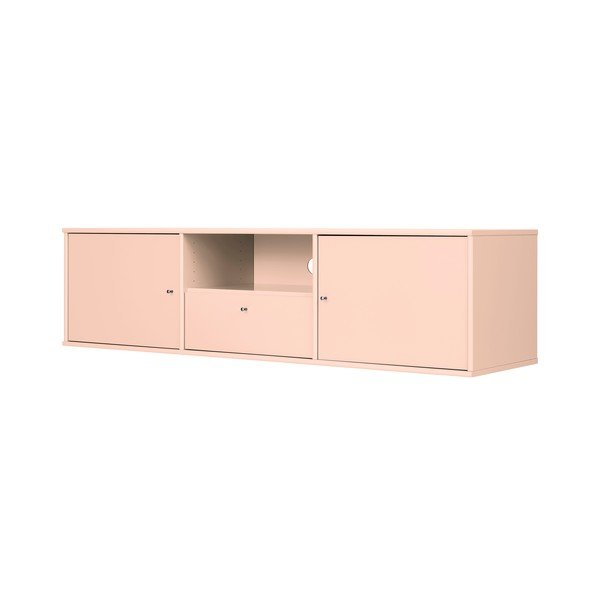 Svijetlo ružičasta TV komoda 161x42x45 cm Mistral – Hammel Furniture-image-1
