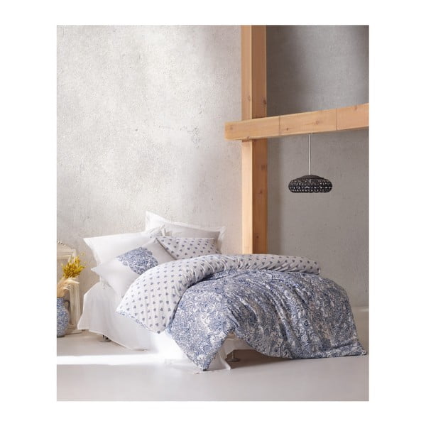 Pamučna posteljina s plahtama za krevet za jednu osobu Materro Gunna, 160 x 220 cm