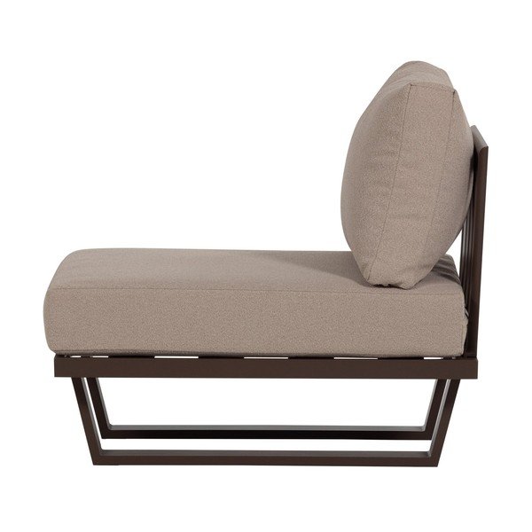 Smeđa metalna/podstavljena vrtna fotelja Bear – WOOOD-image-3