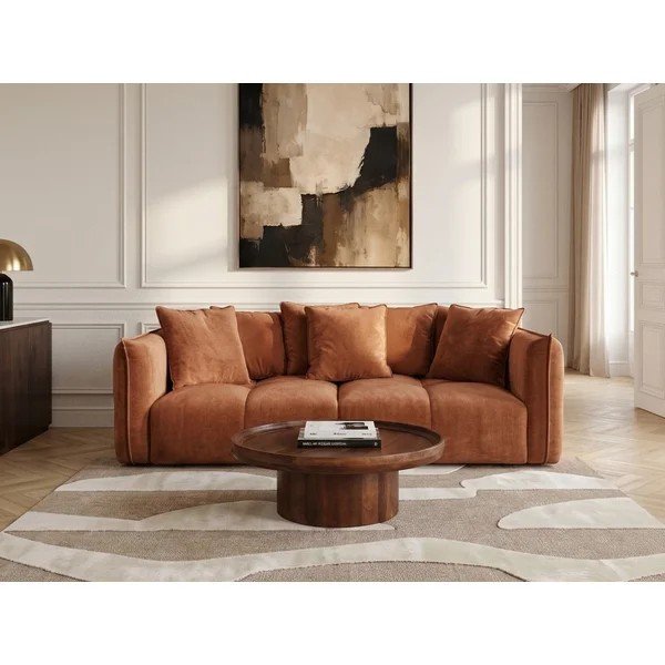 Narančasta sofa od šenila Harlem – Bobochic Paris-image-1