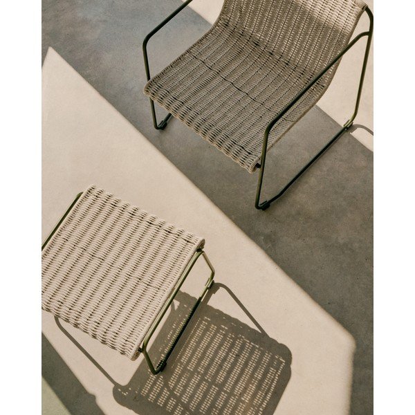 Prljavo zeleni vrtni tabure Maurina – Kave Home-image-1