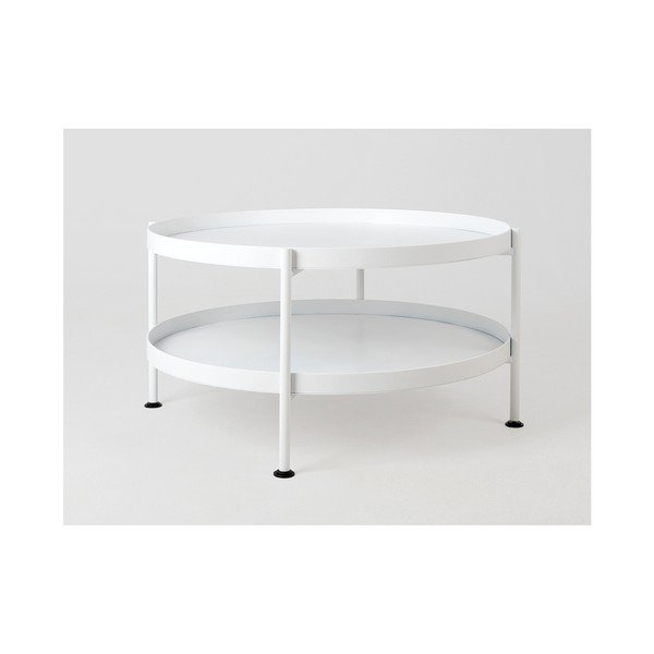 Bijeli stolić za kavu Custom Form Hanna, ⌀ 80 cm-image-1