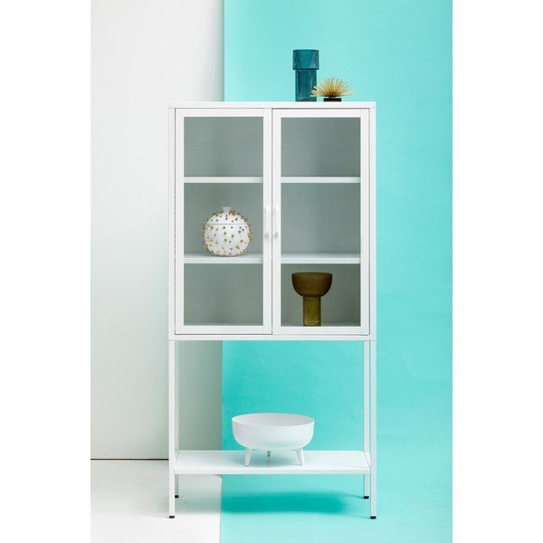 Bijela željezna vitrina 75x150x35 cm Acier – Premier Housewares-image-1