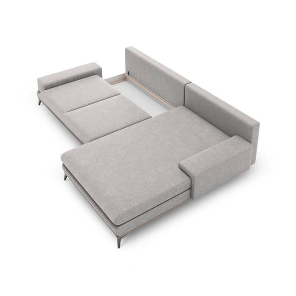 Svijetlosivi kauč na razvlačenje Windsor & Co Sofas Planet, desni kut-image-3