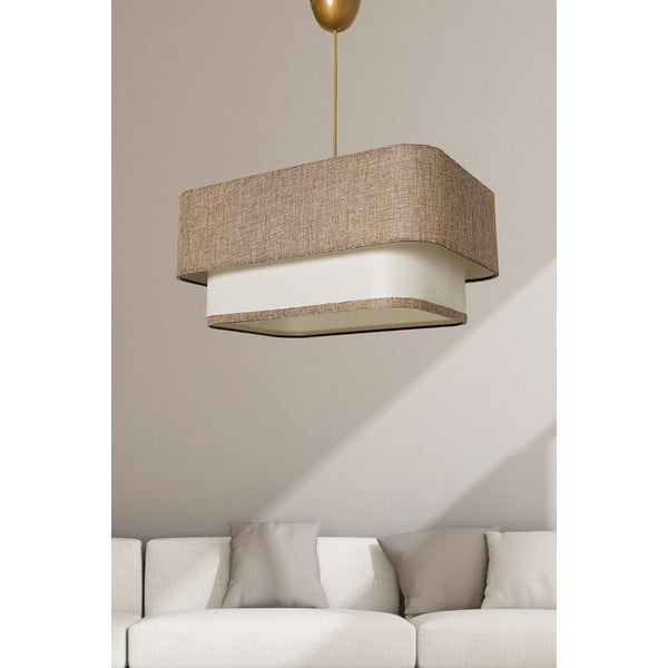 Bež/krem viseća svjetiljka sa sjenilom od jute Varianza – Opviq lights-image-1
