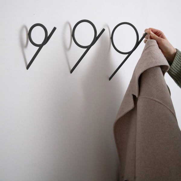 Crna željezna zidna kuka Tuba M – Spinder Design-image-1