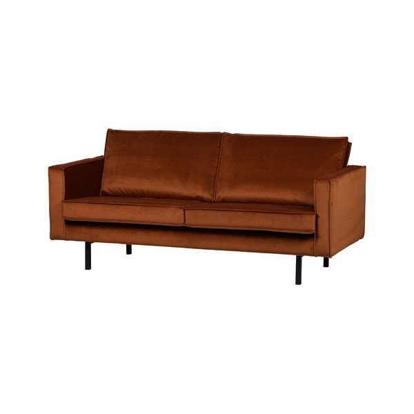 Sofa od narančastog baršuna BePureHome Rodeo, 190 cm-image-2