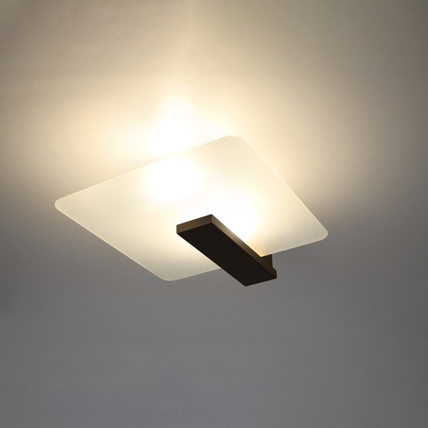 Tamno smeđa stropna svjetiljka sa staklenim sjenilom 40x47.5 cm Parola – Sollux-image-1