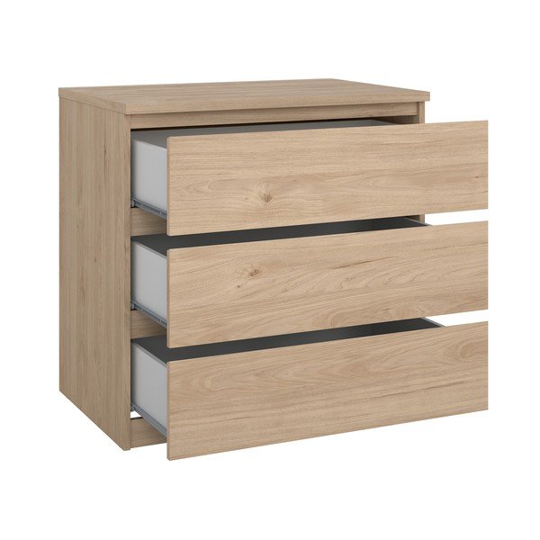 Komoda u dekoru hrasta u prirodnoj boji 77x76x50 cm Naia – Tvilum-image-3