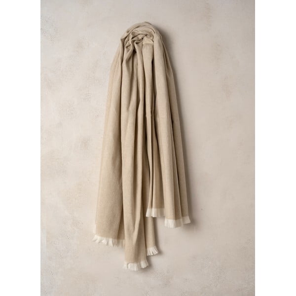 Svijetlobež pokrivač pamuk Euromant Linen, 140 x 160 cm-image-1