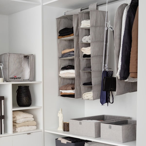 Viseći tekstilni organizator za garderobu Oxford – Compactor-image-2