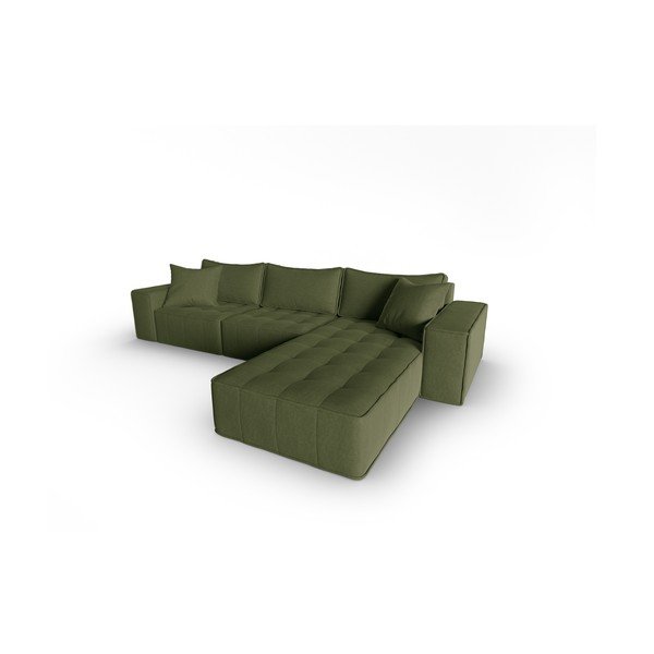 Zelena kutna garnitura (s desnim kutom) Mike – Micadoni Home-image-3