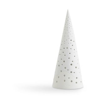 Bijeli božićni svijećnjak od koštanog porculana Kähler Design Nobili, visina 25,5 cm