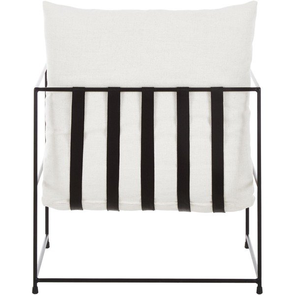 Bijela stolica s metalnim okvirom Wayne - Westwing Collection-image-1