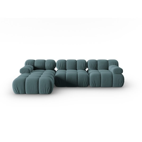 Petrolej zelena baršunasta sofa 285 cm Bellis – Micadoni Home