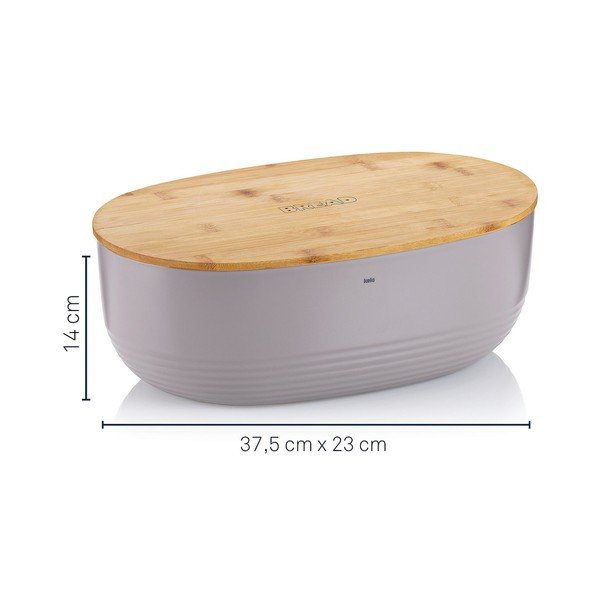 Svijetlo siva staklenka za kruh Kela Namur, 37,5 x 23 cm-image-2