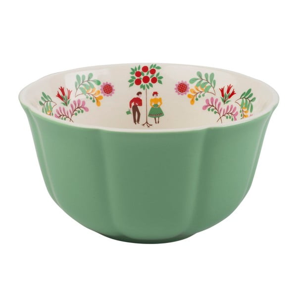 Zelena porculanska zdjela za žitarice Creative Tops, ⌀ 14 cm