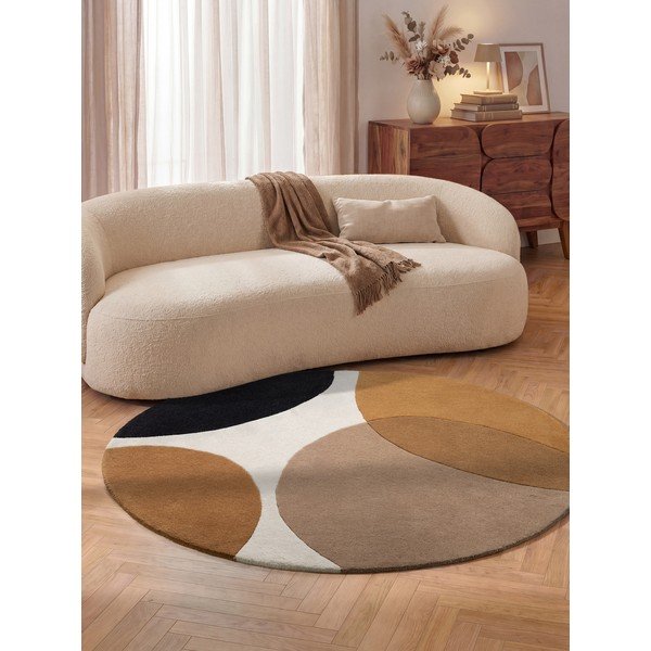 Konjak smeđi vunen okrugao tepih ø 200 cm Ruvia – Villeroy&Boch-image-1