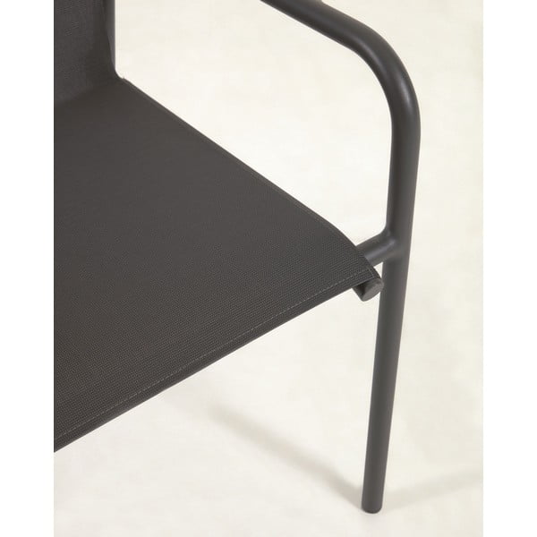 Crna aluminijska vrtna stolica Kave Home Zaltana-image-4