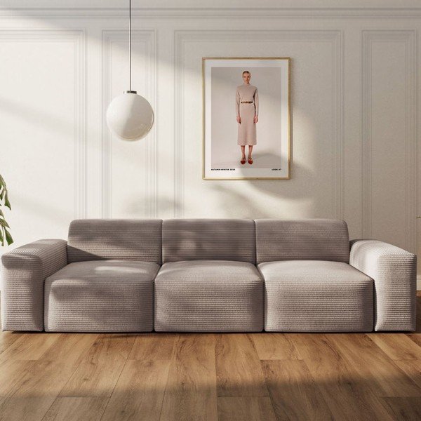 Bež sofa od samta 285 cm Villet – Rodier-image-1