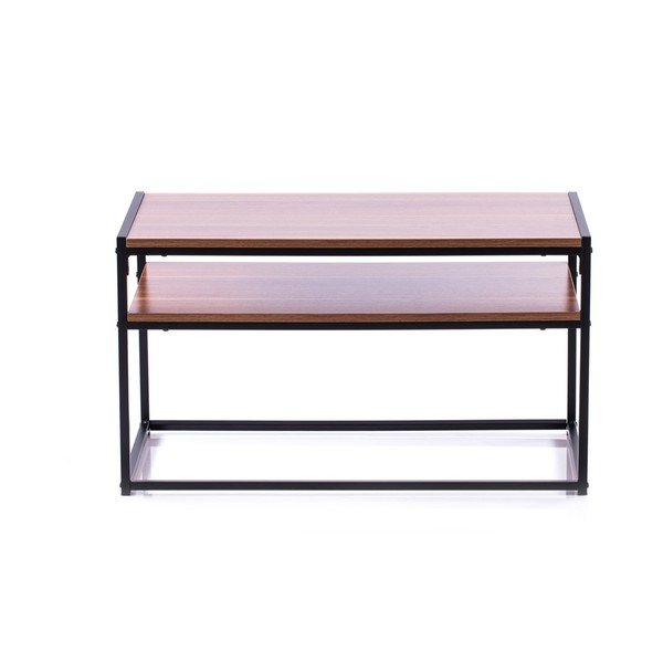 Smeđi stolić za kavu s pločom stola u dekoru oraha 40x80 cm Pjan – Homede-image-2