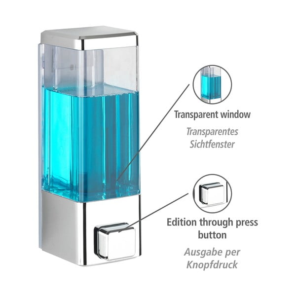 Zidni plastični dozator sapuna srebrne boje 0,32 l Istres - Wenko-image-3