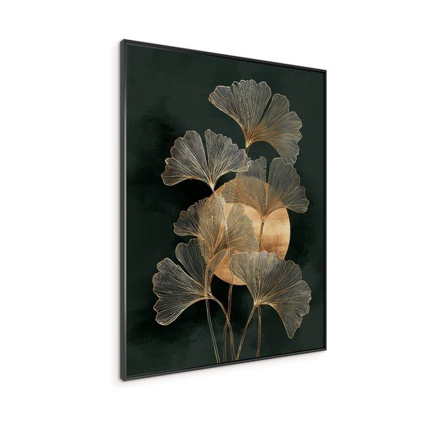 Tiskana slika s okvirom 60x80 cm Gold Ginkgo – Styler-image-3