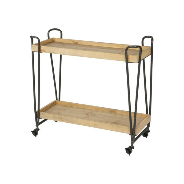 Mobilni stol za posluživanje s policama od drveta manga WOOOD Zoe-image-2