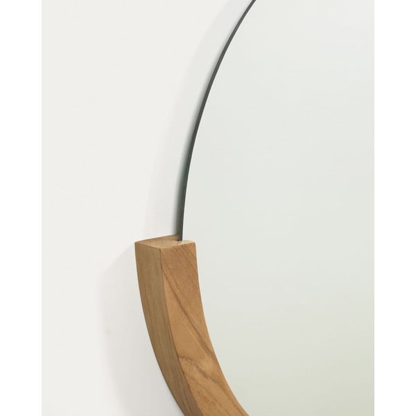 Zidno ogledalo s okvirom od masivnog drveta 96x55 cm Rokia – Kave Home-image-1