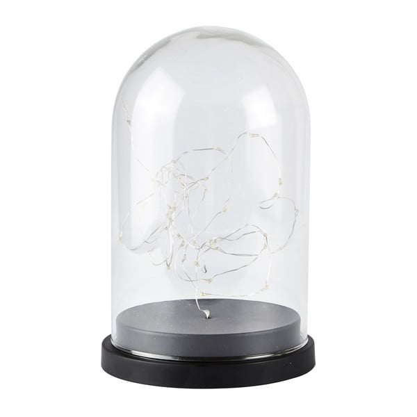 Lanterna u staklu sa LED svjetlima Villa Collection Frozen, visina 27,5 cm