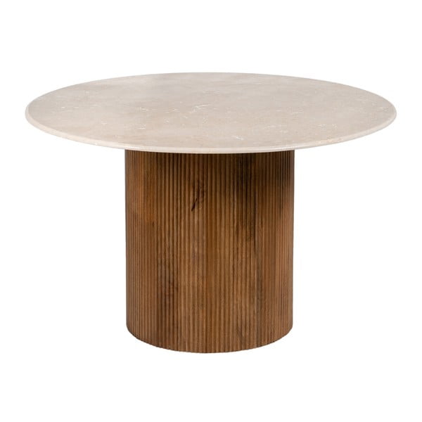 Okrugao blagovaonski stol s mramornom pločom ø 120 cm – Ixia