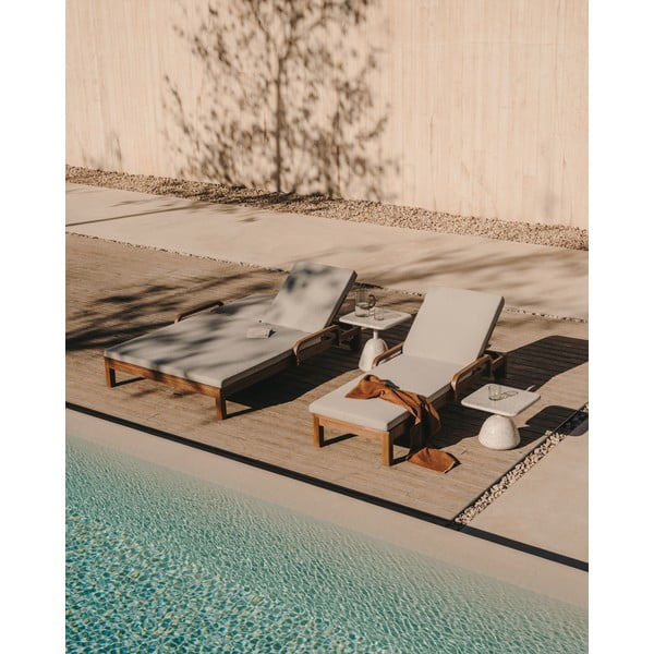 Bijela/u prirodnoj boji vrtna ležaljka od masivnog drveta Turqueta – Kave Home-image-1