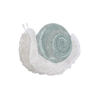 Mentol zeleni/svijetlo sivi periv/ručno rađen pamučan dječji tepih 100x120 cm Snail – Lorena Canals