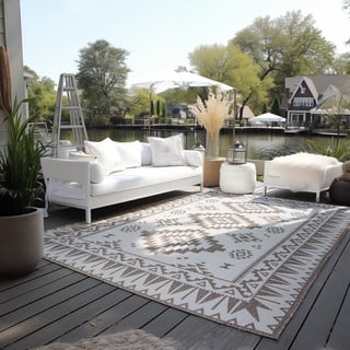 Smeđi/krem vanjski tepih 200x290 cm Gemini – Elle Decoration