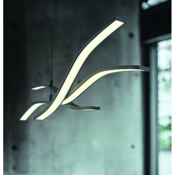 Mat crna metalna LED viseća svjetiljka s daljinskim upravljačem/s mogućnosti zatamnjivanja Spider – Trio Select-image-2