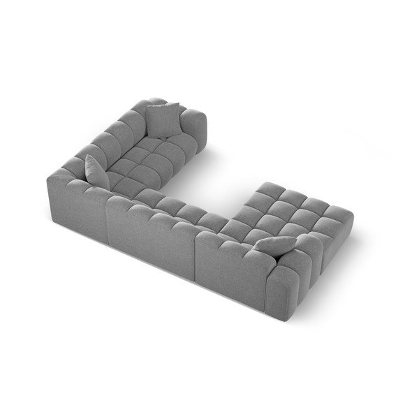 Svijetlo siva kutna garnitura od šenila (s desnim kutom/u obliku slova "U") Treno – Cosmopolitan Design-image-3