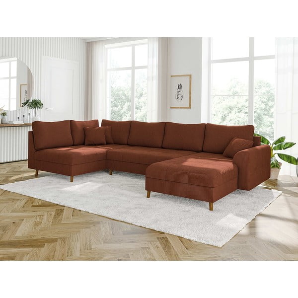 Ciglasta kutna garnitura od samta (s desnim kutom) Ariella – Ropez-image-3