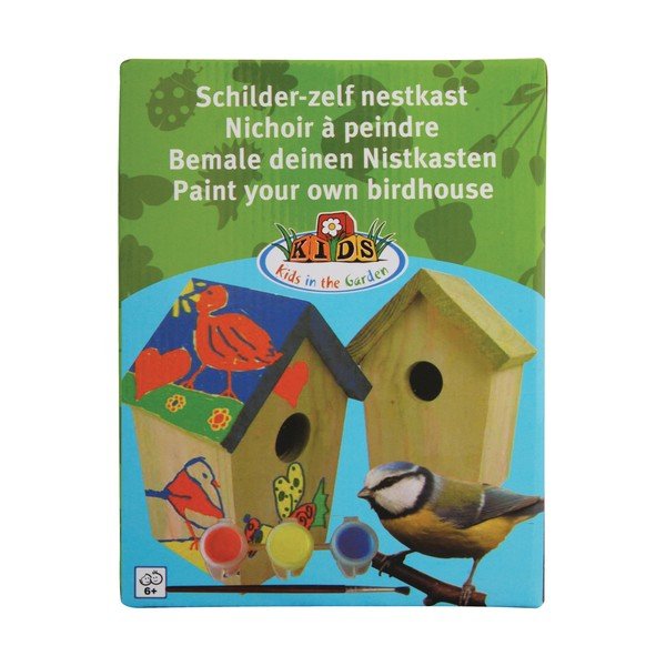 Drvena kućica za ptice s bojama Esschert Design-image-1