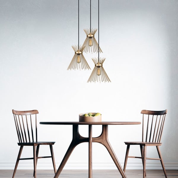 Metalna viseća lampa zlatne boje ø 34 cm Izmir - Squid Lighting-image-3