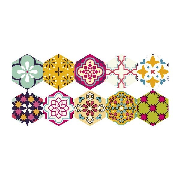 Set od 10 vodootpornih podnih naljepnica Ambiance Adamaris, 20 x 18 cm-image-3