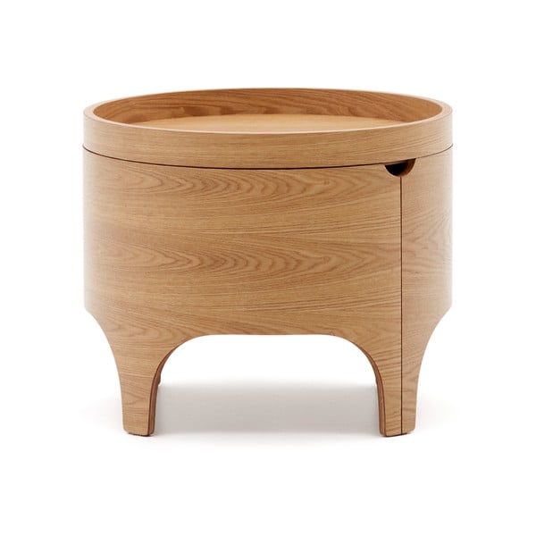 Noćni ormarić u dekoru jasena u prirodnoj boji Octavia – Kave Home-image-3