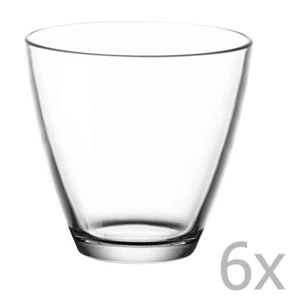 Set od 6 prozirnih čaša za vodu Bitz Fluidum, 260 ml