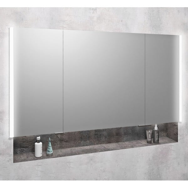 Sivi kupaonski ormarić 126x70 cm Integra – Sapho