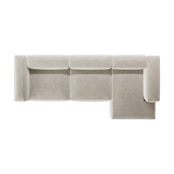 Bež kutna garnitura (s desnim kutom/s ležaljkom) Bergamo – Cosmopolitan Design-image-3