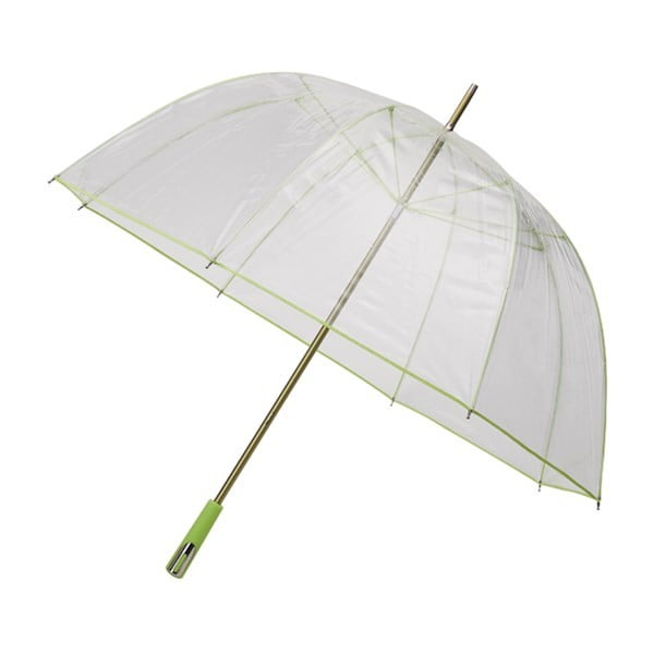 Prozirni kišobran za golf otporan na vjetar sa zelenim detaljima Ambiance Birdcage Ribs, ⌀ 110 cm