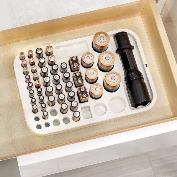 Bijeli organizator sa svjetiljkom iDesign Eco Bin , 28,19 x 19,23 cm-image-1