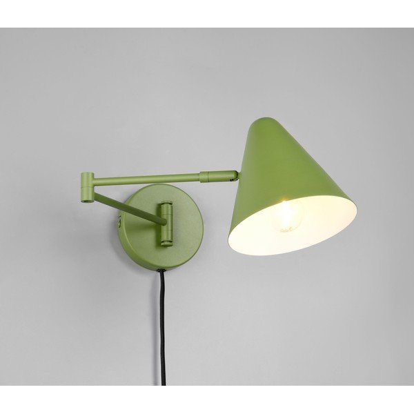 Zelena zidna lampa sa savitljivom konstrukcijom s utikačem ø 15 cm Cosima – Trio-image-1