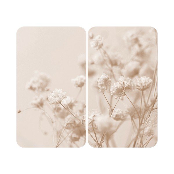 Zaštitni poklopac za štednjak od kaljenog stakla 52x30 cm Dried Flower – Wenko