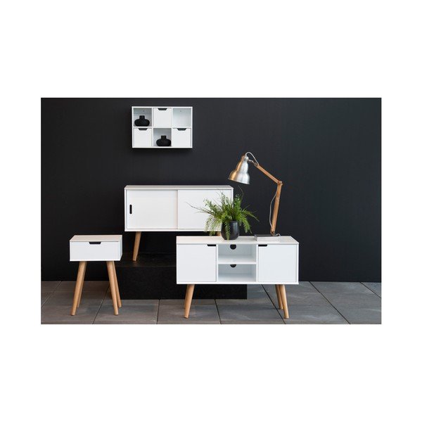 Bijela TV komoda 96x62 cm - Actona Mitra-image-1